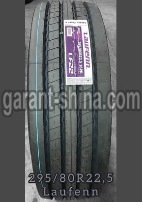 Laufenn LF22 (рулевая) 295/80 R22.5 152/148M 16PR - Фото протектора с этикеткой